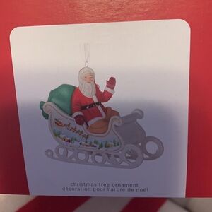 Hallmark keepsake ornament club Santa’s sleigh 2021 NIB